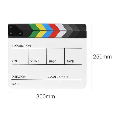 Durable Film Clapper Board Delicate Texture Colorful Director Video Scene Clapperboard Acrylic Dry Erase Movie Film Clapper ► Photo 1/6