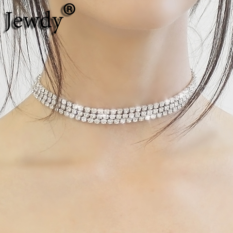 Fashion Rhinestone Choker Necklace for Women Female Wedding Bridesmaid Statement Neck Jewelry 2022 Birthday Accessories Gift ► Photo 1/6