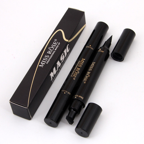 Miss Rose Eyeliner Stamp 2 In 1 Cat Eyes Makeup Cosmetics Seal Liquid Eye Liner Pen Waterproof Black Pencil Stamps Quick Dry Pen ► Photo 1/6