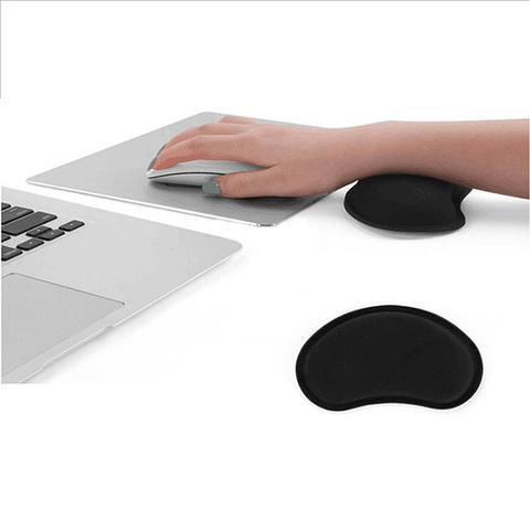 Black Memory Foam Mouse Pillow Wrist Rest Mouse Pad 135*80*25mm Wireless Massage Mat Keyboard ► Photo 1/6
