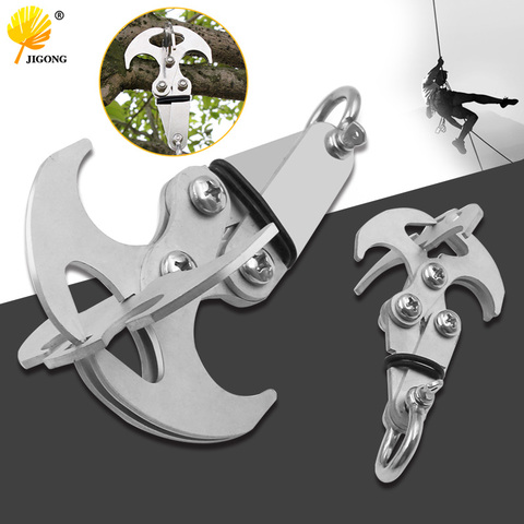 Stainless Steel Survival Folding Grappling Hook Multifunctional Outdoor Climbing Claw Carabiner Travel Rescue Tool Climbing Tool ► Photo 1/6