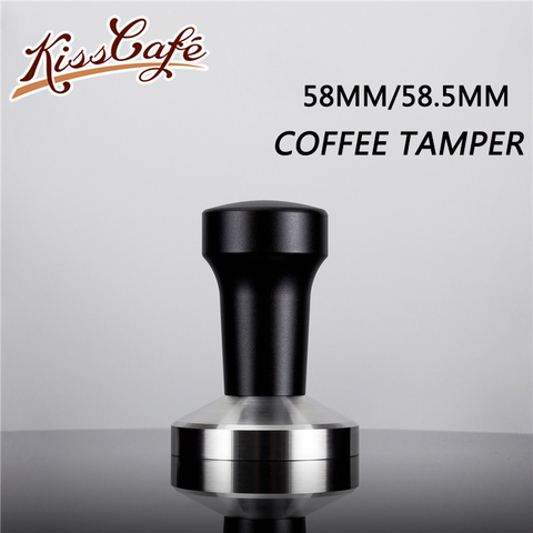 58/58.5mm Coffee Tamper Flat Base 304 Stainless Steel Espresso Powder Hammer Coffee Accessories For Barista Tools ► Photo 1/1