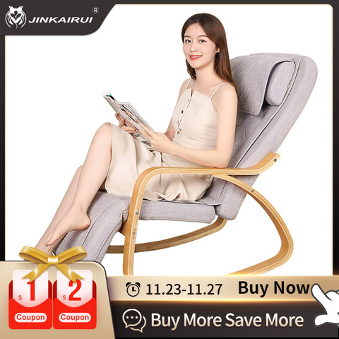 Jinkairui Multi-Functional Electric Rocking Massage Chair Leisure Home Heating Vibration Small Full Body Massage Recliner ► Photo 1/6