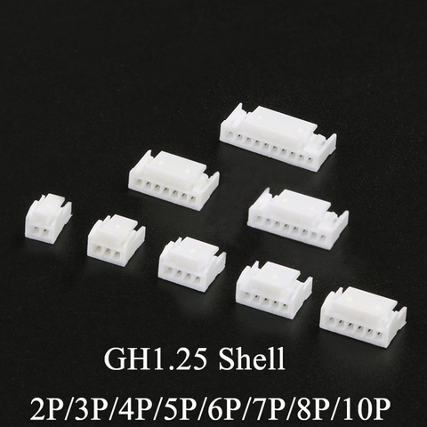 50PCS GH connector 1.25mm Pitch JST GH1.25 Housing with Lock 2P 3P 4P 5P 6P 7P 8P 10P ► Photo 1/6