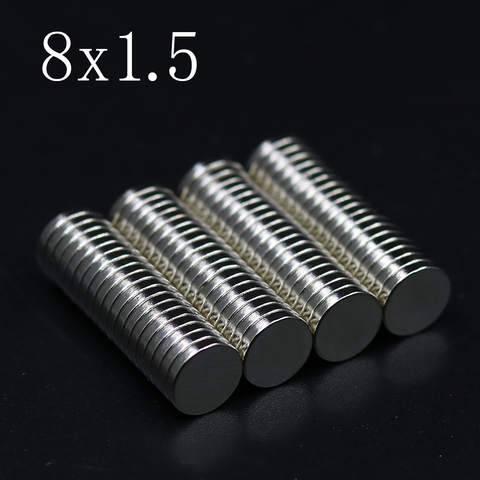 20/50/100/200/500 Pcs 8x1.5 Neodymium Magnet 8mm x 1.5mm N35 NdFeB Round Super Powerful Strong Permanent Magnetic imanes Disc ► Photo 1/6