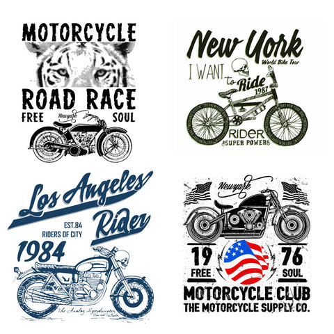 ZOTOONE Motorcycle stickers for iron transfer clothes DIY accessory t-shirt dresses washable heat transfer ► Photo 1/6