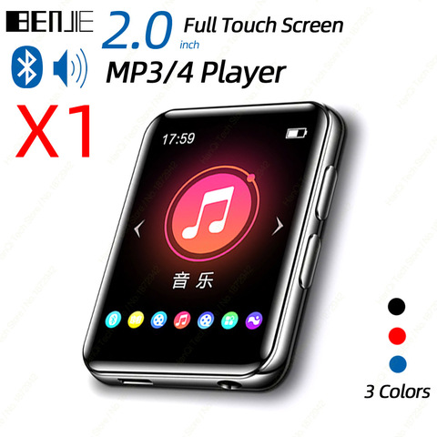 BENJIE X1 Touch Screen Bluetooth MP3 Player Portable Audio Music Video Player with Built-in Speaker FM Radio Recorder E-Book ► Photo 1/6