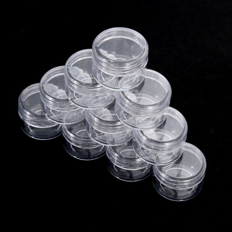 100 x 2g/3g/5g/10g/15g/20g Plastic Empty Clear Cosmetic Jars Makeup Container Lotion Vials Face Cream Box Sample Pots Gel Bottle ► Photo 1/6