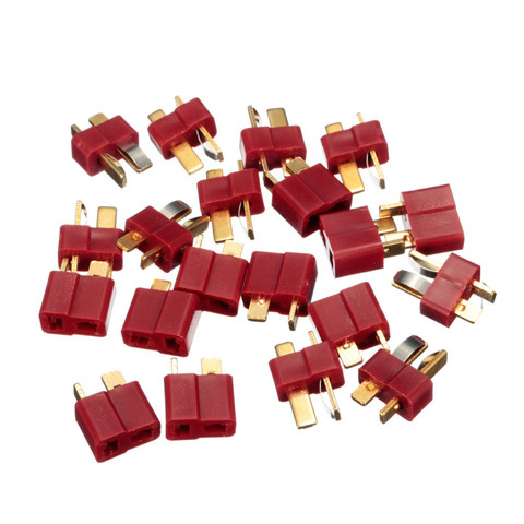 YT 20/10Pcs T Plug Deans Terminals Connectors Set For RC LiPo Battery Helicopter Male/Female Terminals Connectors Assortment Kit ► Photo 1/6