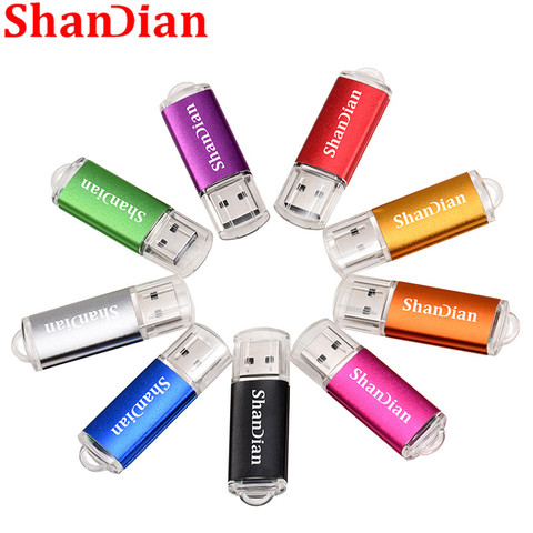 SHANDIAN mini Pen drive USB Flash Drive 4gb 8gb 16gb 32gb 64gb 128gb pendrive metal usb 2.0 flash drive memory card Usb stick ► Photo 1/6