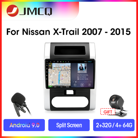 JMCQ Android 9.0 Car Radio For Nissan X-Trail XTrail X Trail T32 T31 Qashqai Multimedia Player GPS Navigaion 2 Din Split Screen ► Photo 1/6