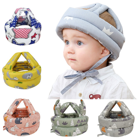 Protective Baby Hat Cartoon Anti-collision Adjustable Safety Helmet Baby Cap Toddler Kids Hat for Girls Boys Accessories 6M-5Y ► Photo 1/6