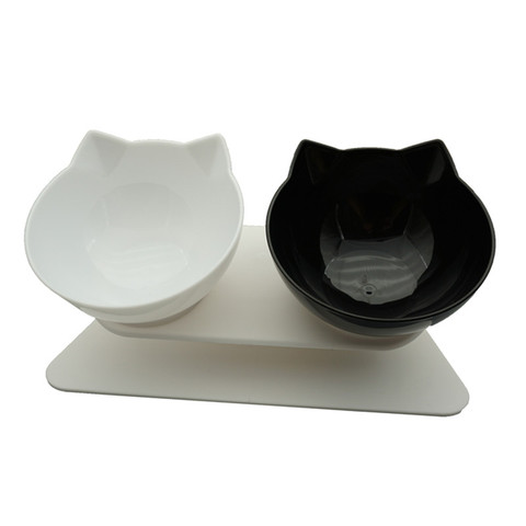 Non-Slip Double Cat Bowl Dog Bowl With Stand Pet Feeding Cat Water Bowl For Cats Food Pet Bowls For Dogs Feeder Product Supplies ► Photo 1/6