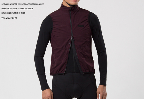 SPEXCEL 2022 New winter urban ride windproof and thermal fleece cycling GILET 2 layer cycling windbreak vest two way zip ► Photo 1/6