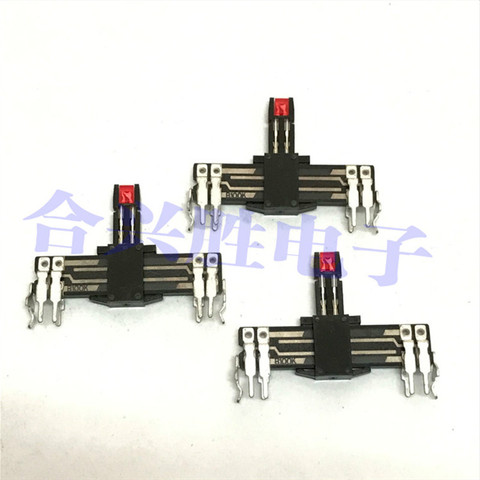 40mm straight slider sliding potentiometer audio radio amplifier mixer fader B100K with lamp ► Photo 1/2