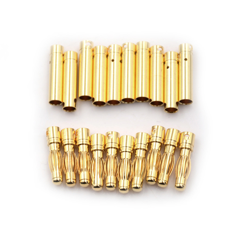 10Pair 4mm RC Battery Gold-plated Bullet Banana Plug High Quality Male Female Bullet Banana Connector ► Photo 1/6