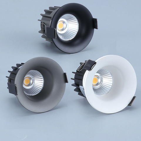 Super Bright Recessed LED Downlight COB Dimmable 7W 9W 12W LED Ceiling Spot Lights AC110-220V LED Ceiling Lamp with 3 colors ► Photo 1/6