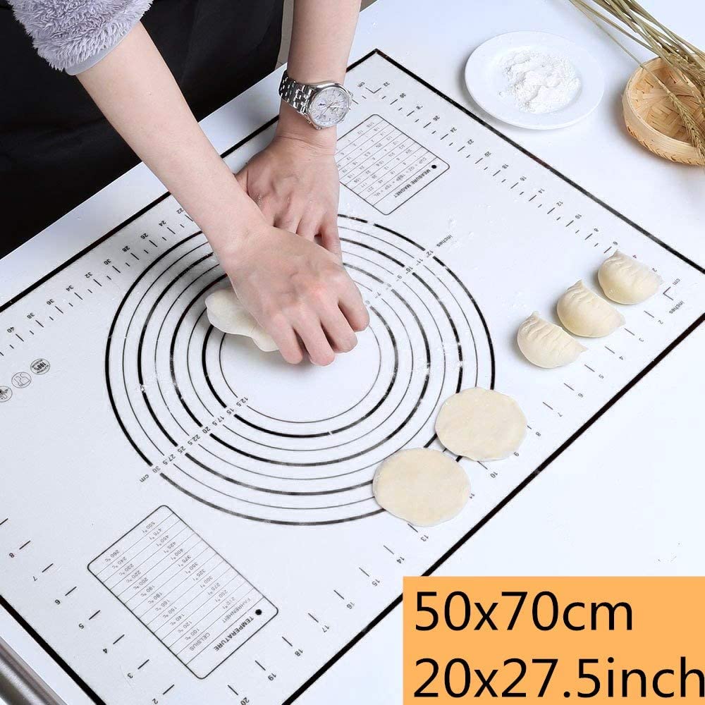 Kitchen Silicone Dough Rolling Mat Pastry Clay Pad Sheet Liner Baking Tool Bake 
