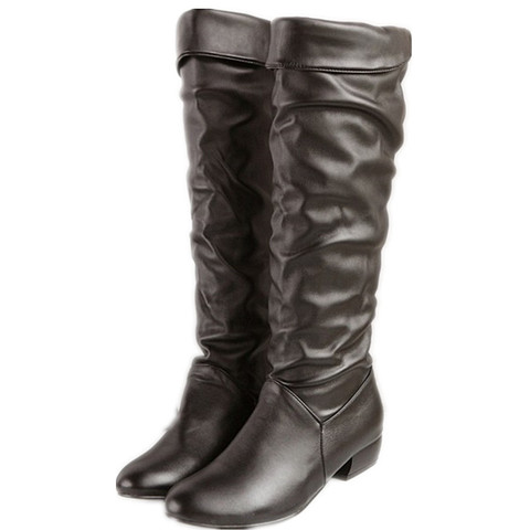Plus size 34-43 fashion new arrival Winter Mid-Calf Women Boots Black White Brown flats heels half boots autumn Snow shoes yuj7 ► Photo 1/6