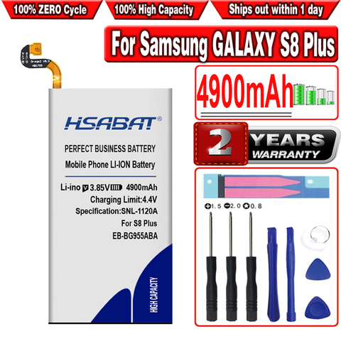 HSABAT EB-BG955ABA 4900mAh Battery for Samsung GALAXY S8+ G9550 S8 Plus S8Plus SM-G9 SM-G955 G955 ► Photo 1/6