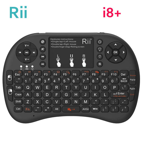 [Genuine] Rii mini i8+ 2.4G Wireless gaming keyboard backlit English Hebrew Russian With TouchPad Mouse for Tablet Mini PC ► Photo 1/6