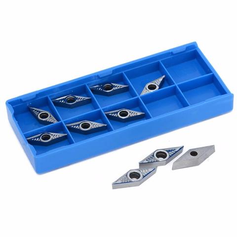 10pcs VCGT110304 AK  Aluminum Turning Inserts VBGT 110302 Carbide  Blade cnc Lathe Cutter Aluminum Copper Tool ► Photo 1/1