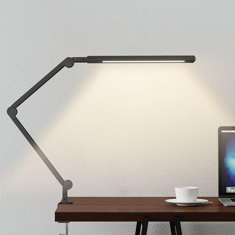 Artpad Stepless Dimmable LED Table Lamp Studying Room Office Adjustable Color Tempatures Black Clip-on Lamp Touch Control 9W ► Photo 1/6