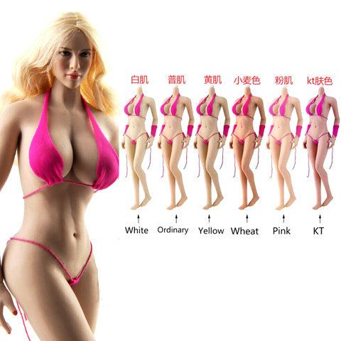 JIAOU DOLL 1:6 European Super Flexible Sexy Seamless Large Bust Female Body Metal Skeleton Detachable/Non Detachable Foot Model ► Photo 1/6