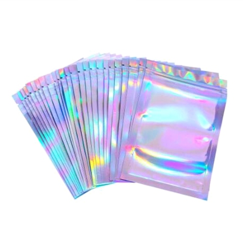 100pcs Translucent Zip Lock Bags Holographic Storage Bag Xmas Gift Packaging Socks Sexy Lingerie Glove Cosmetics ► Photo 1/6