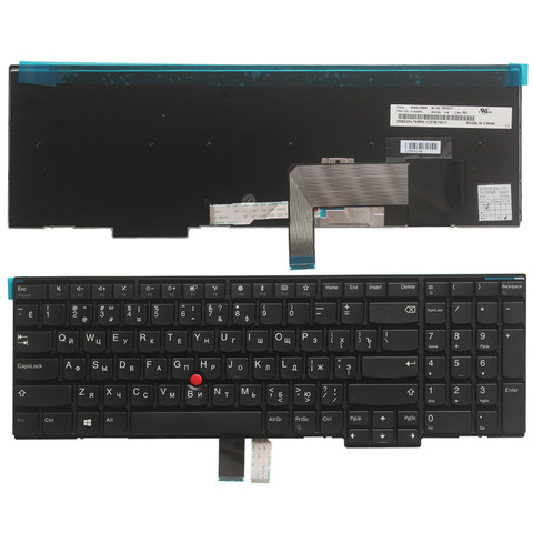 NEW Russian laptop keyboard for Lenovo IBM ThinkPad W540 W541 W550s T540 T540p T550 L540 Edge E531 E540 RU keyboard NO backlight ► Photo 1/5