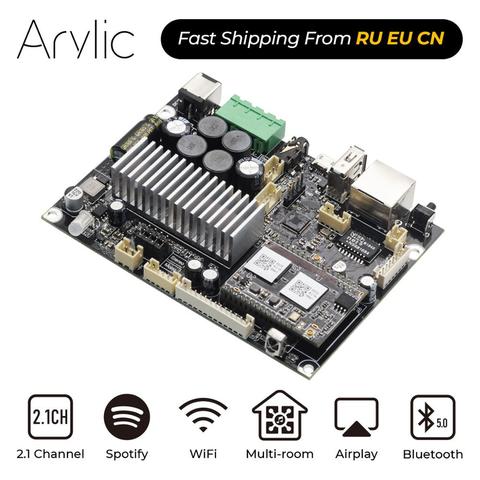 Up2Stream Amp Mono WiFi & Bluetooth 5.0 Mono Amplifier Board 100W DC 12-24V Multiroom Audio Amplifier Board With Spotify Airply ► Photo 1/6