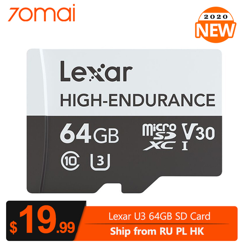 HIGH-ENDURANCE 64GB Micro SD Card USH-1 U3 Max 100MB/S Read TF Card only for 70mai 4K Dash Cam A800 ► Photo 1/1