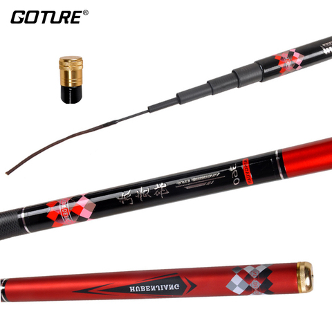 Goture HUBENJIANG 1:9 Power Super Hard 6H Stream Hand Fishing rod  3.6-6.3M High Carbon Freshwater Carp Fishing Pole Feeder Rod ► Photo 1/6