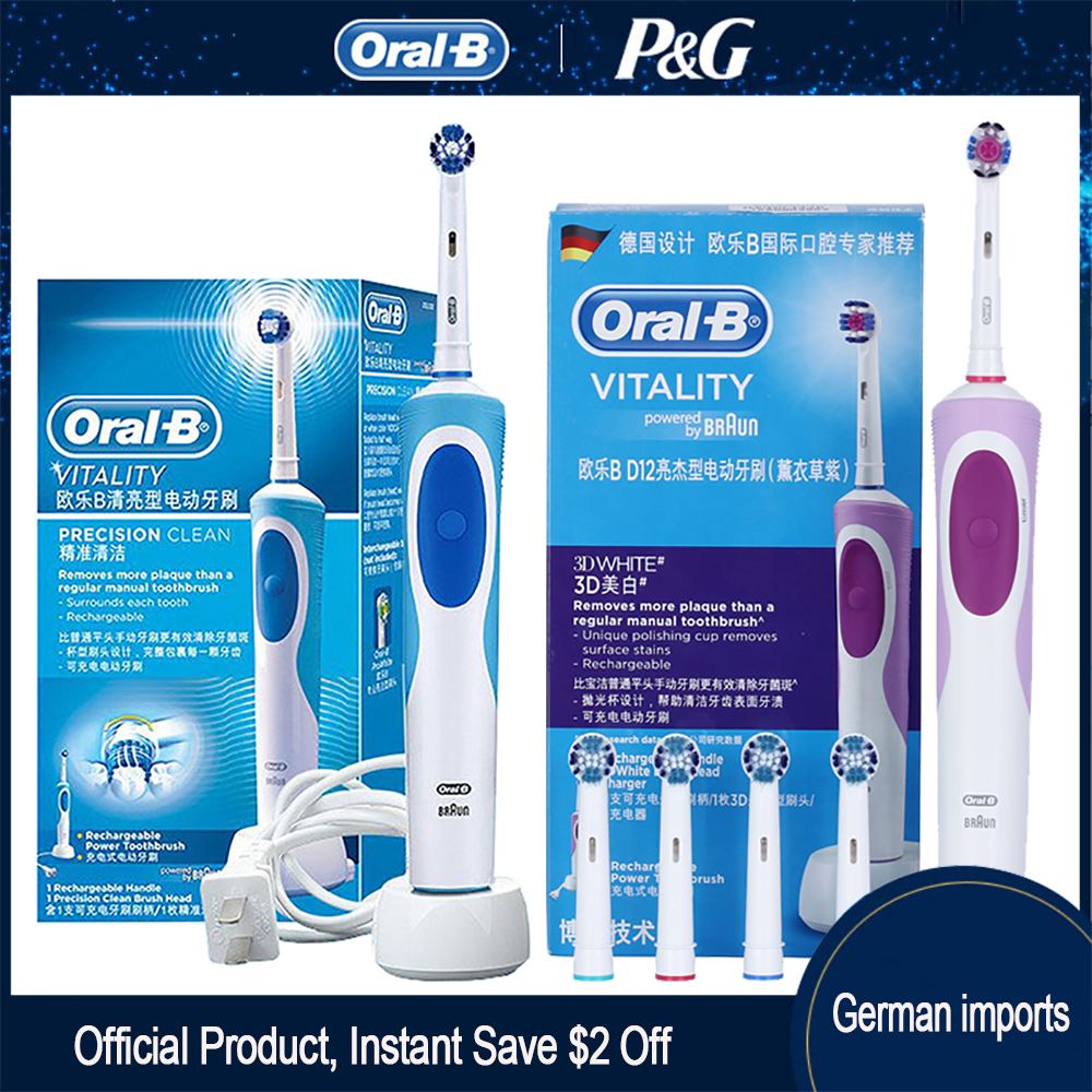 Oral B Sonic Electric Toothbrush D12 Vitality Rotating Ultrasonic Automatic Heads Electronic Toothbrush - Price history & Review | AliExpress Seller - TopHealth Store | Alitools.io