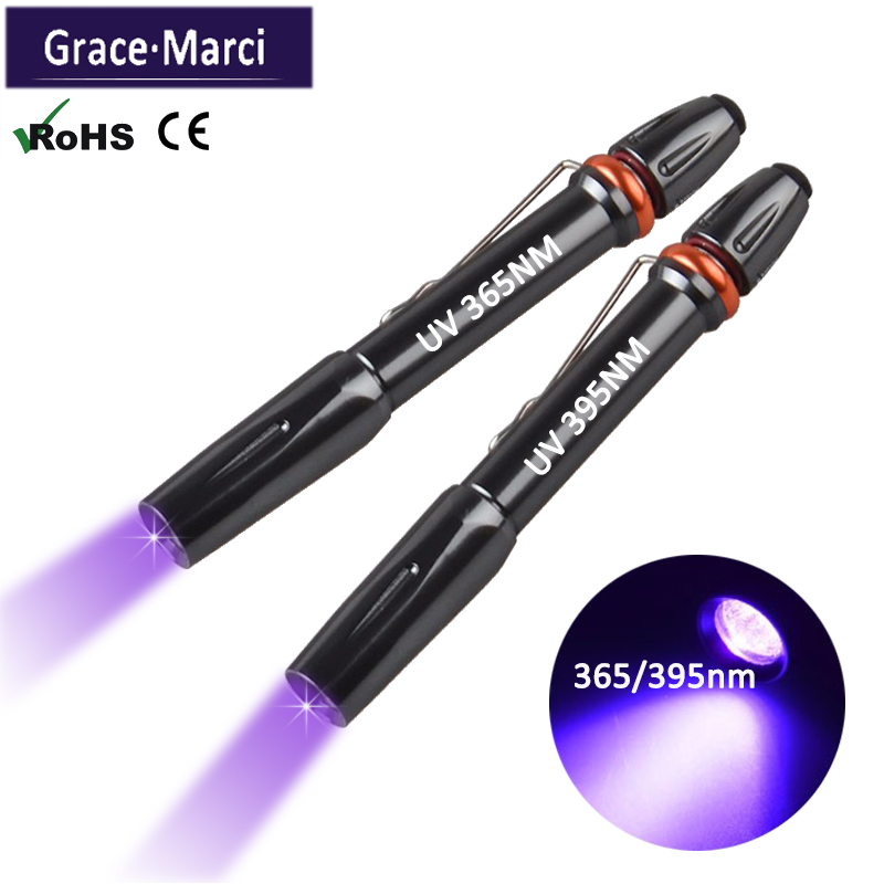 Pen Light Glue Curing Invisible Ink Detector Penlight 395NM 365NM 380NM UV LED 