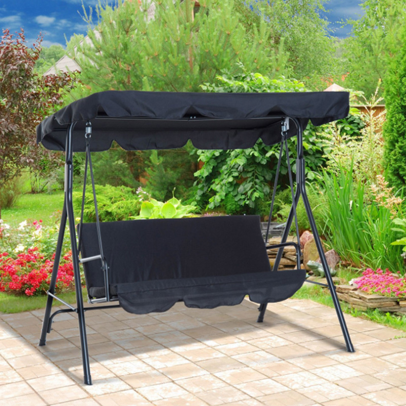 Seat Swing Canopies Cushion Cover, 3 Person Garden Swing With Canopy