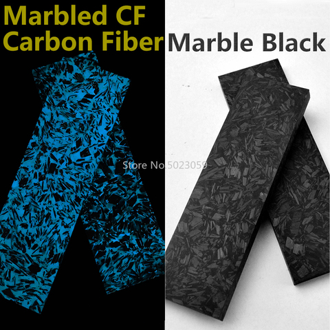 2Pcs Noctilucent Marbled CF Carbon Fiber Block Ripple Resin Tool for DIY Knife Handle Craft Supplies blue/green135x40x5mm ► Photo 1/5