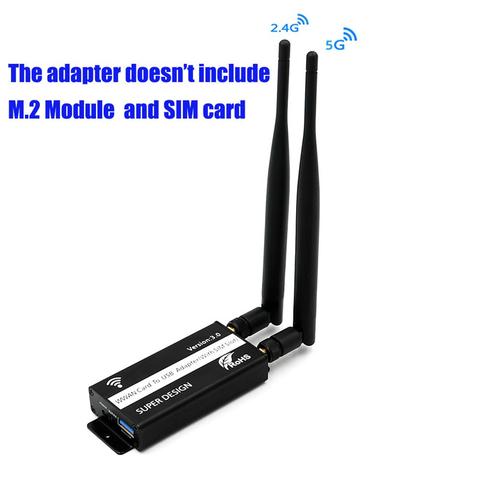 Portable Antenna NGFF M.2 to 3.0 USB Adapter Converter with SIM Card Slot For WWAN/LTE/4G Module Stable Signal переходник New ► Photo 1/6