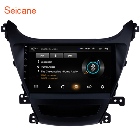 Seicane 9 inch for 2014-2016 Hyundai Elantra Auto GPS Navigation Bluetooth Touch screen Car Stereo TV Tuner Backup camera TPMS ► Photo 1/6