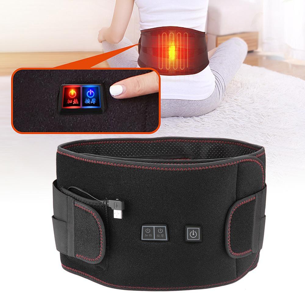 Pain Relief Hot Compress Vibration Waist Massage Belt Infrared