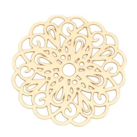 8Seasons Copper Filigree Stamping Connectors Flower Gold/Silver Color Making Earrings Fashion Jewelry Findings 26mm x 25mm,10PCs ► Photo 1/6
