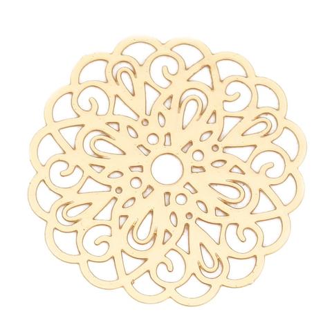 8Seasons Copper Filigree Stamping Connectors Flower Gold/Silver Color Making Earrings Fashion Jewelry Findings 26mm x 25mm,10PCs ► Photo 1/6