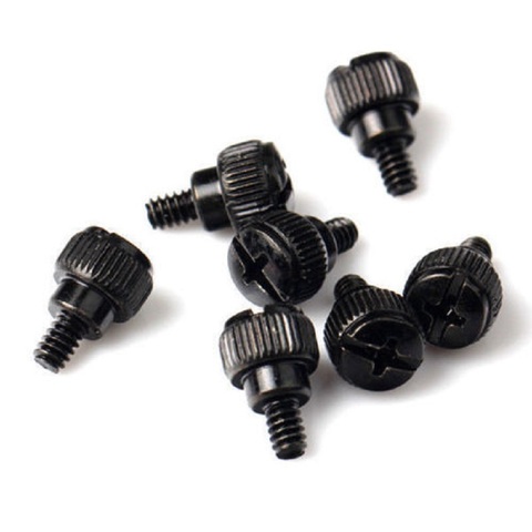 50pcs Black/Sliver Desktop Computer Case Thumb Thumbscrews Screws 6#-32*5 PC Qualified ► Photo 1/2