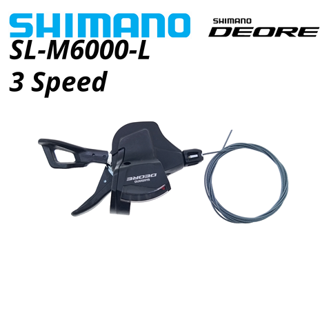 Shimano Deore SL-M6000 3 Speed Bike Shifters Lever M6000 3s  switch 3 S 3v MTB Mountain Bicycle Trail RAPIDFIRE PLUS Left ► Photo 1/5