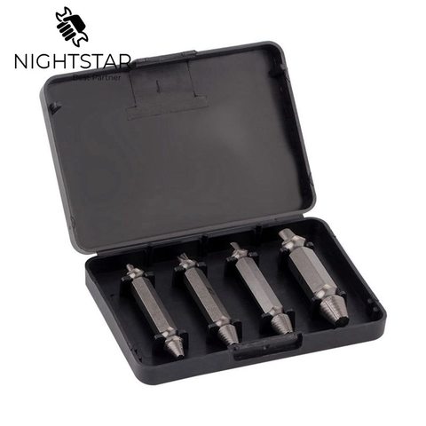 4Pcs Screw Extractor Drill Bits Guide Set Broken Damaged Bolt Remover Easy #1 #2 #3 #4 with Case Drill Bits for Metal ► Photo 1/6