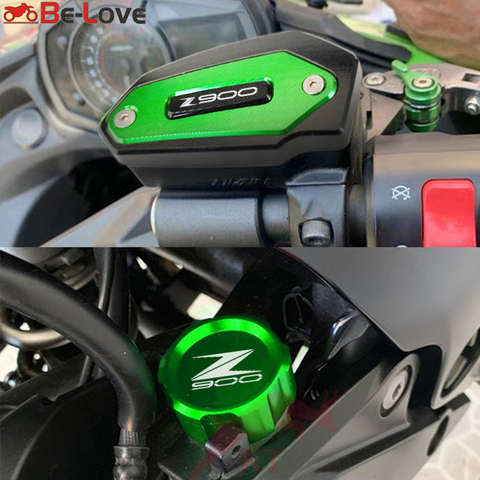 LOGO Z900 2022 For Kawasaki Z900 z 900 Z 900 2017 2022 Front & Rear brake Fluid Cylinder Master Reservoir Cover Cap ► Photo 1/6