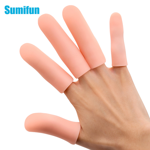 2Pcs Extended Thickened Finger Protector Silicone Tube Thumb Covers Toe Protection For Corn Blister Cracked Pain 2.3*6.7cm C1656 ► Photo 1/6