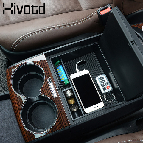 Hivotd For Toyota Sienna Accessories Central Armrest Storage Box Container Organizer Interior Stowing Tray Car Styling 2011-2022 ► Photo 1/6