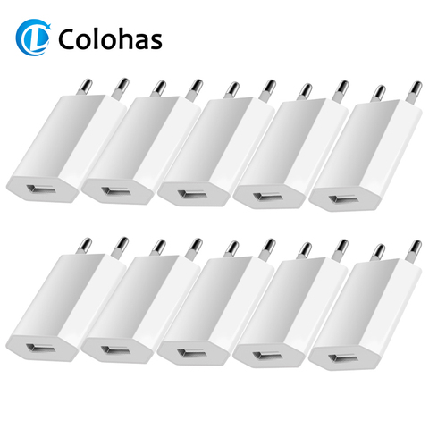 Wholesale 10 Pcs/Lot USB Cable Wall Travel Charger Power Adapter USB C Cable EU/USA Plug for iPhone XS MAX XR X 8 7 6 Plus 5s SE ► Photo 1/6
