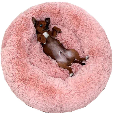 40-100cm Large Round Coral Fleece Soft Long Plush Pet Mats Dog Bed House Animals Cat Mat Sofa Chihuahua Labrador Pet Supplies ► Photo 1/6